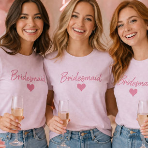 Tjejgruppstjej Script Heart Tröja för Bruden Som S