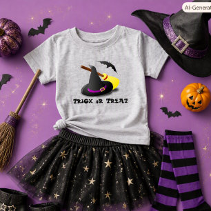 Tjejhäxa hatt Trick or Treat Halloween  Tee