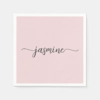 Tjejig Minimalistisk Enkel Rosafärgad Monogram Skr