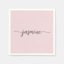 Tjejig Minimalistisk Enkel Rosafärgad Monogram Skr