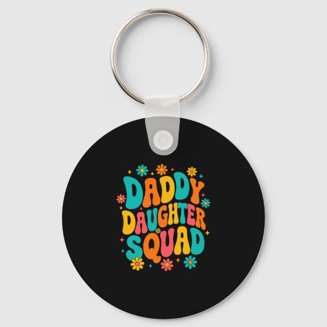 Tjejigt pappa-dottersquad pappa och dotter nyckelring (Framsida)