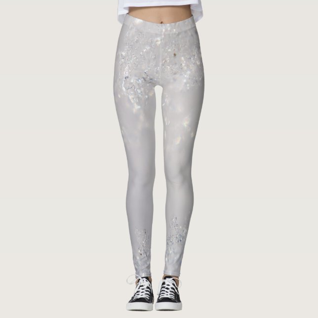 Tjejigt sött glitter leggings (Framsida)