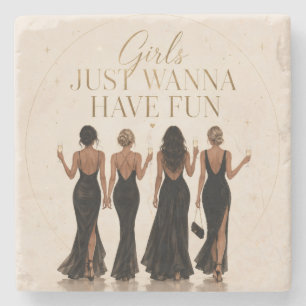 Tjejjustnuvel vill ha kul Bachelorette Coaster Stenunderlägg