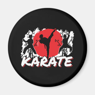 Tjejkarate - Patriotiskt japanskt tema Magnet
