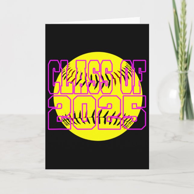 Tjejklass 2025 Softbollspelare  Kort (Framsida)