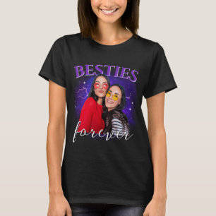 Tjejkompis Anpassad Foto Vintage Bootleg Rap Bästa T Shirt