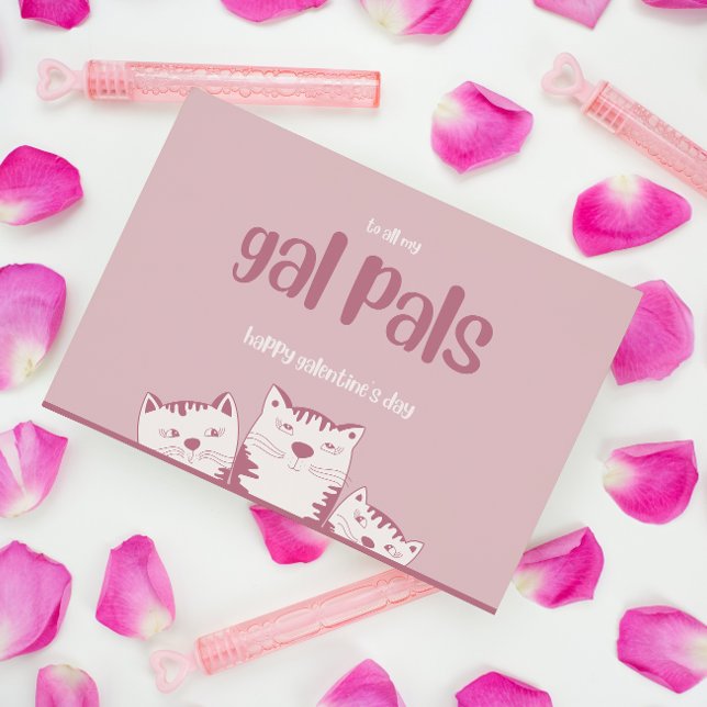 Tjejkompisar Galentines dag Söta Alla hjärtans dag Helg Vykort (Skapare uppladdad)