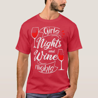 Tjejkvällar Vinflygningar Rolig Sängvätning T Shirt