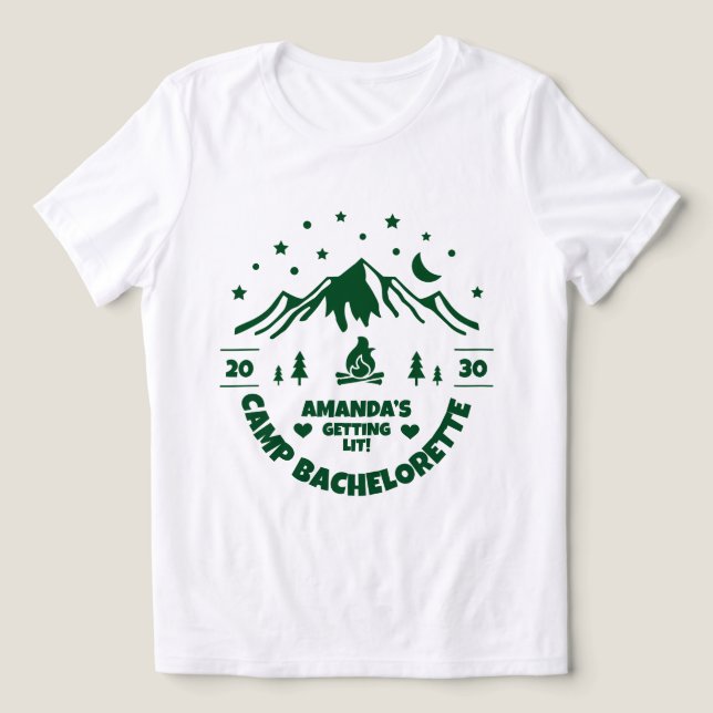 Tjejläger Brudtrolloppsfest T Shirt (Design Framsida)