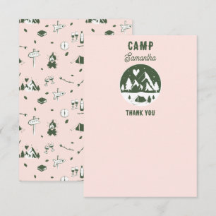 Tjejläger Sista Festen Camping Bach Helg Rosa Tack Kort