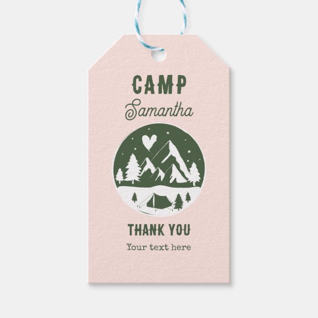 Tjejläger Sista Helgen Innan Bröllopet Camping Ros Presentetikett (Framsidan)