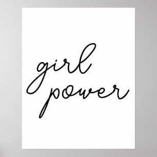 Tjejligapower Modern Feminism Design Poster