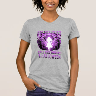 Tjejliknande Häxor Halloween-design T Shirt