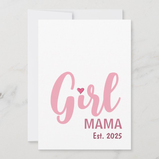TjejMamma Est. Personlig gåva Kort (Framsida)