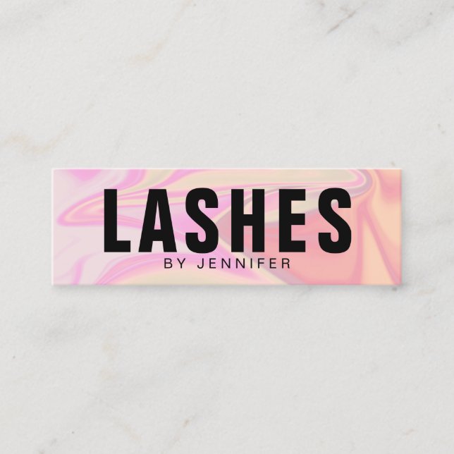 Tjejoflografiska konturer från modern elegant mini visitkort (Framsida)