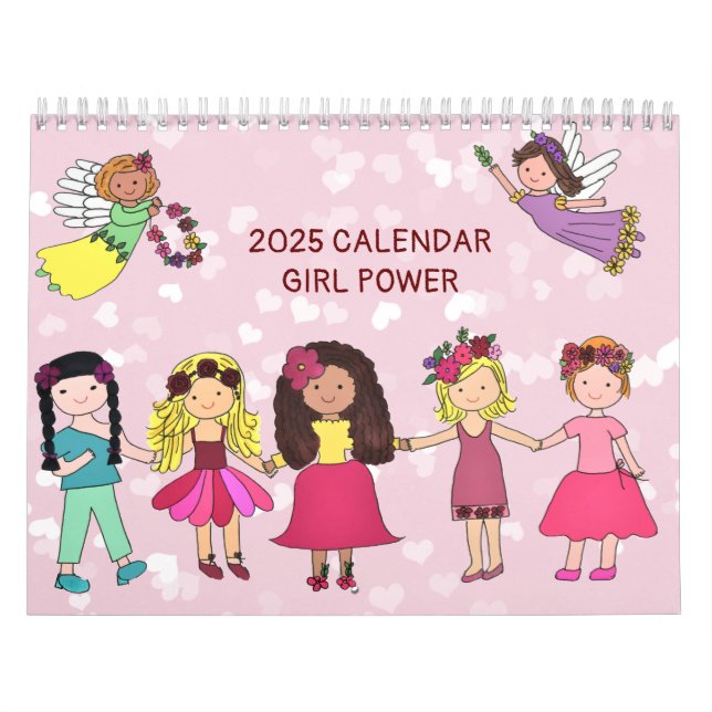 Tjejpower 2025 Kalender (Medelstorlek) (Omslag)