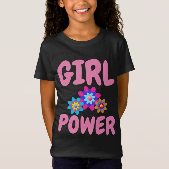 Tjejpower Dam Kvinnor T-Shirts (Framsida)