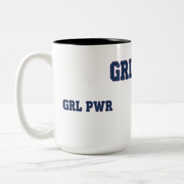 Tjejpower - GRL PWR Två-Tonad Mugg (Vänster)