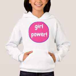 Tjejpower på rosa och lila hoodie-sweatshirt t shirt