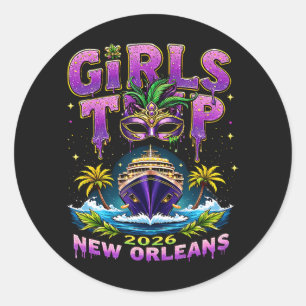 Tjejresa 2026 New Orleans Runt Klistermärke