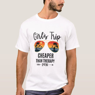 Tjejresa Billigare Än Terapi 2026 Gruppmatchning T Shirt