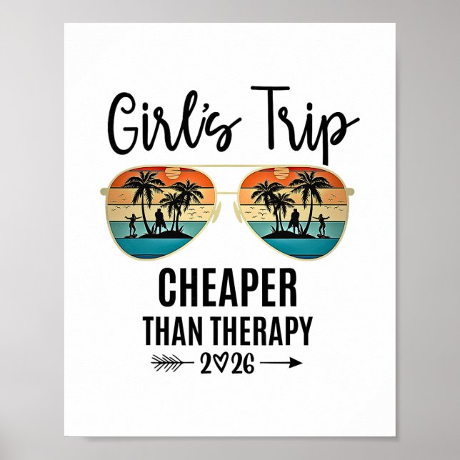 Tjejresa billigare än terapi 2026 sommar Grupp Poster (Framsidan)