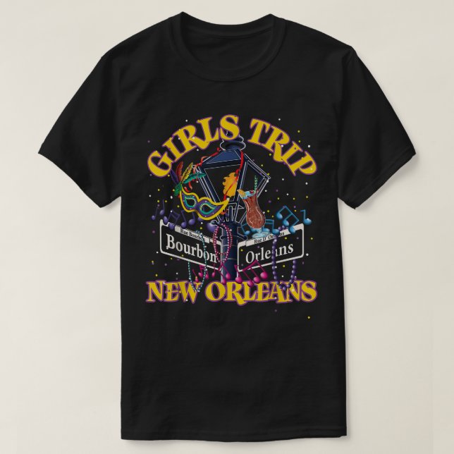 Tjejresa New Orleans Bröllop Henparty Sällskap T Shirt (Design framsida)