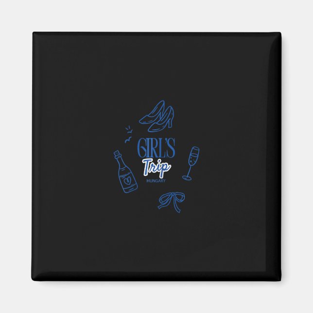 Tjejresa Ungern Helg Semester  Magnet (Framsidan)