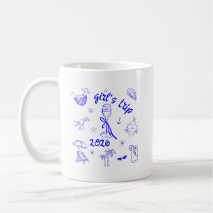 Tjejresan 2026 Tropisk strand semester kryssning Kaffemugg