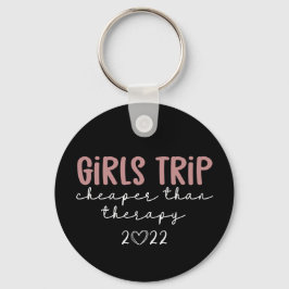 Tjejresan Billigare än terapi 2022 Semester Nyckelring