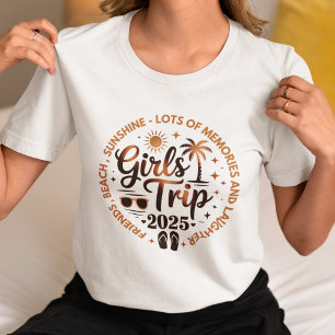 Tjejresan Matchande Bästa Vänner Sommarlov Resa T Shirt
