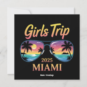 Tjejresan Miami 2025 Oförglömlig Kvinnlig Helg Inbjudningar