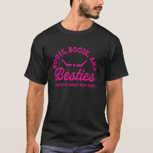 Tjejresan Nashville 2024 Stövlar Sprit & Bästa Vän T Shirt