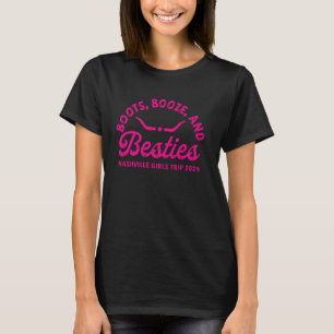 Tjejresan Nashville 2024 Stövlar Sprit & Bästa Vän T Shirt
