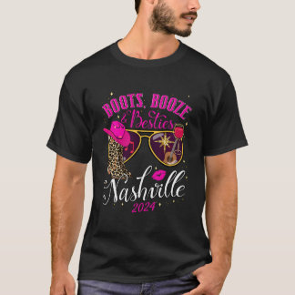 Tjejresan Nashville 2024 Stövlar Sprit Bästa vänne T Shirt