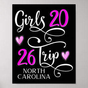 Tjejresan North Carolina Semester Grupp Poster