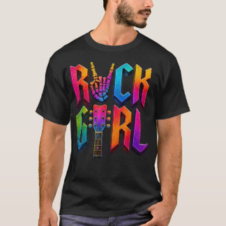 Tjejrock Rock'N Roll Tjejrock På Skelett T Shirt