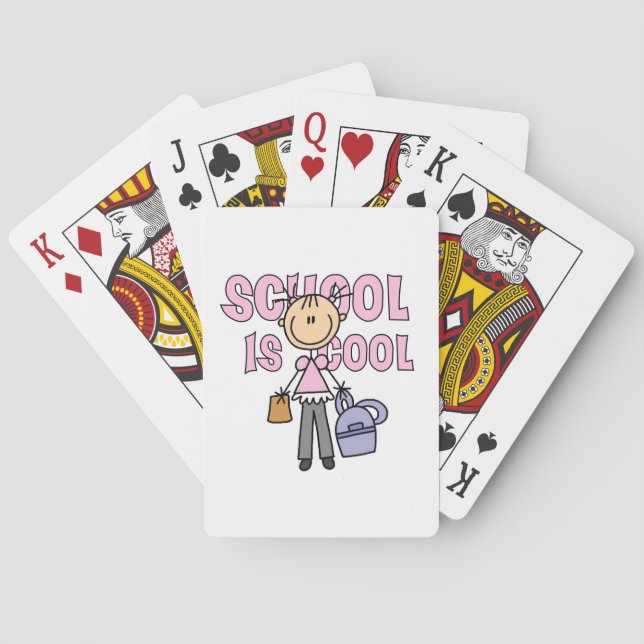 Tjejskola är coolt spelkort (Baksidan)