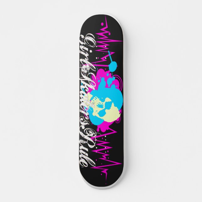 Tjejskridskoåkare Mini Skateboard Bräda 18,5 Cm (Framsida)
