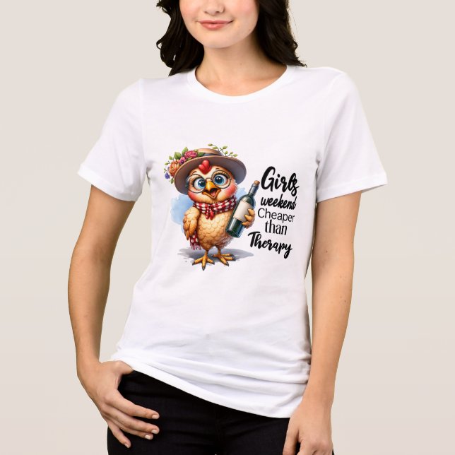 Tjejvecka Billigare Än Terapi T Shirt (Framsida)
