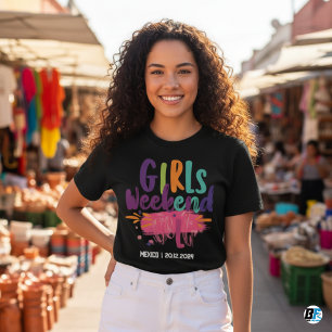 Tjejvecka bort T-shirt Anpassad plats Datum