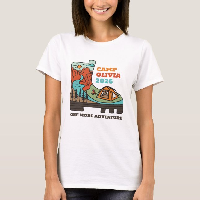 Tjejvecka Sängvätning Camping T-shirt (Framsida)