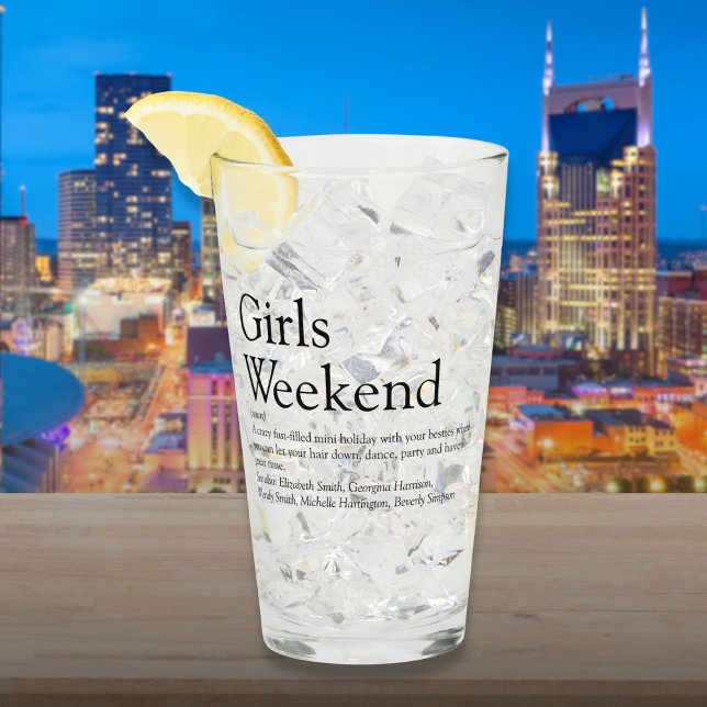 Tjejveckos definition Personlig Glaskopp (Girls Weekend Definition Personalized Glass)