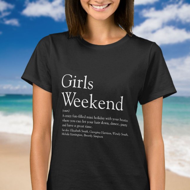 Tjejveckos Personlig Definition T Shirt (Girls Weekend Personalized Definition T-Shirt)