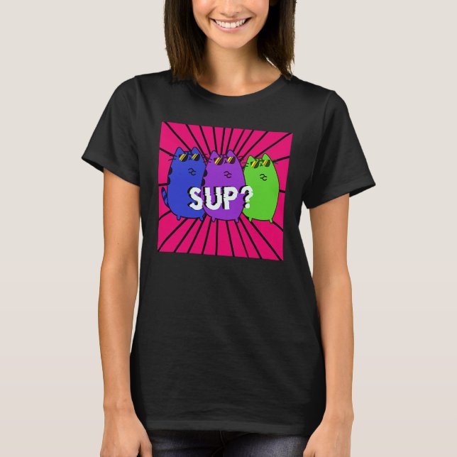 Tjena coola kattor t shirt (Framsida)