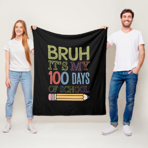 Tjena, min 100:e skoldag Rolig 100:e dag Fleecefilt