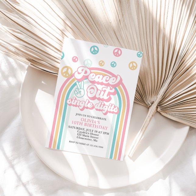 Tjena Tjena Ensiffriga Retro 10-årsfest Inbjudningar (Skapare uppladdad)