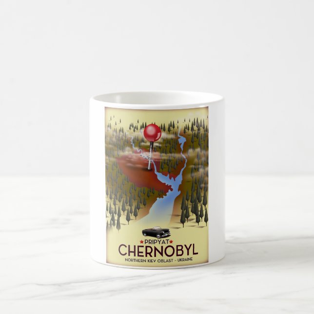 Tjernobyl, Prypjat, Ukraina Resaaffisch Magisk Mugg (Center)