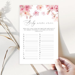 Tjerry blommar baby namn babyduschspel för barn i 