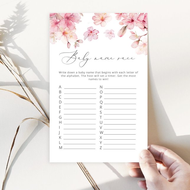 Tjerry blommar baby namn babyduschspel för barn i  (Skapare uppladdad)